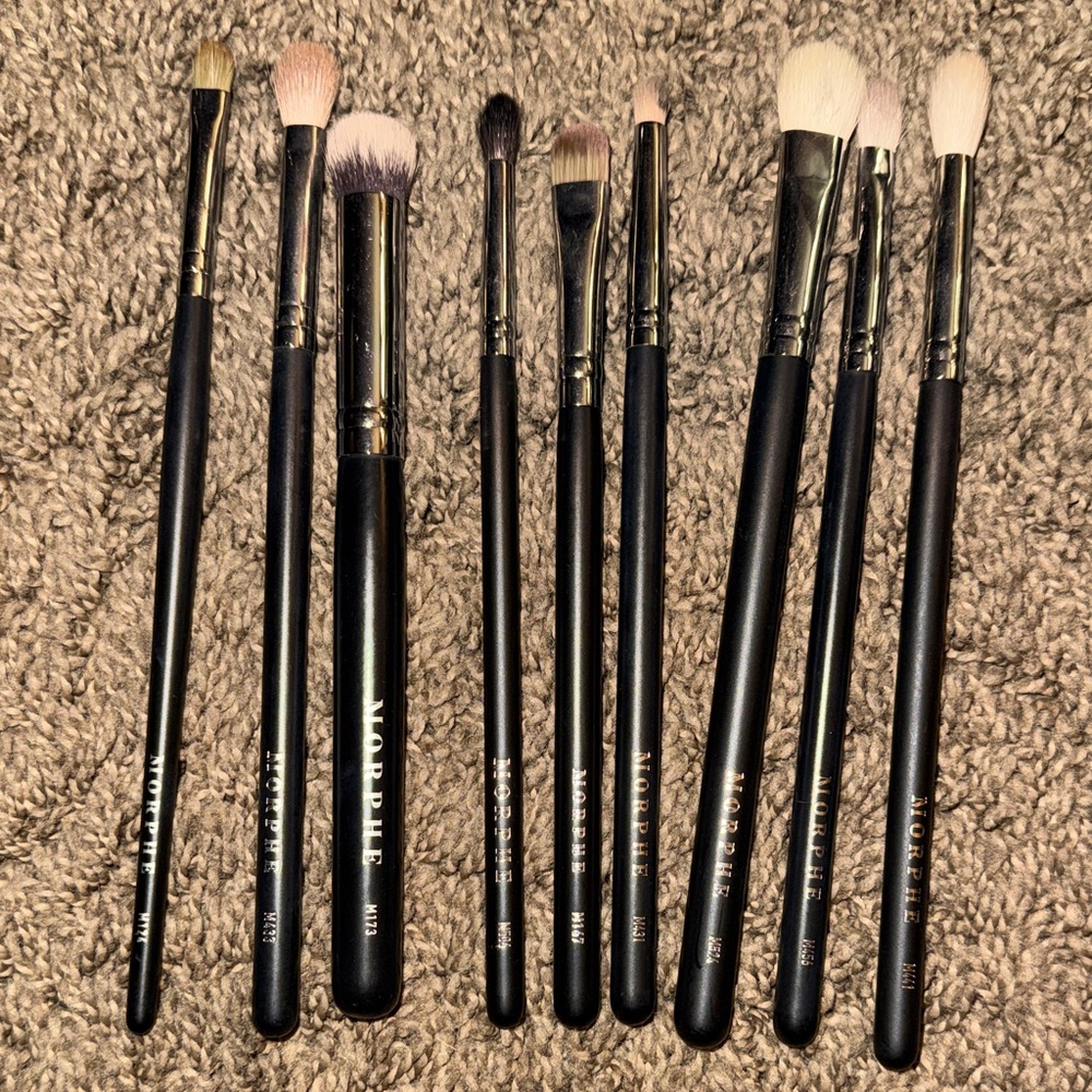 Morphe Black Makeup Brush Set used x9. See pics